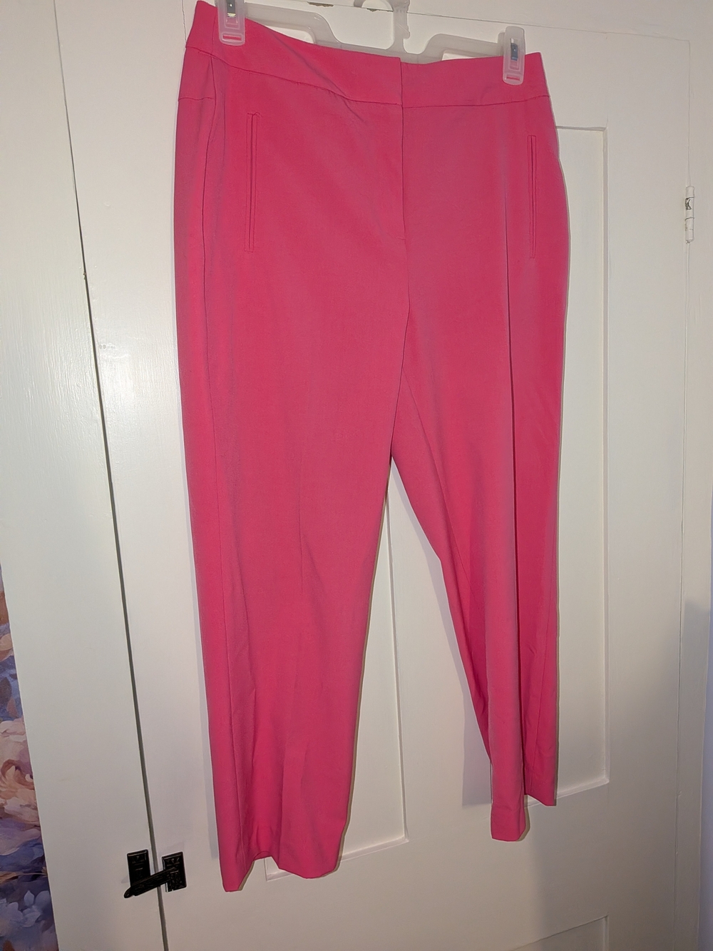 Bar III Hot Pink Cropped Tailored Pants